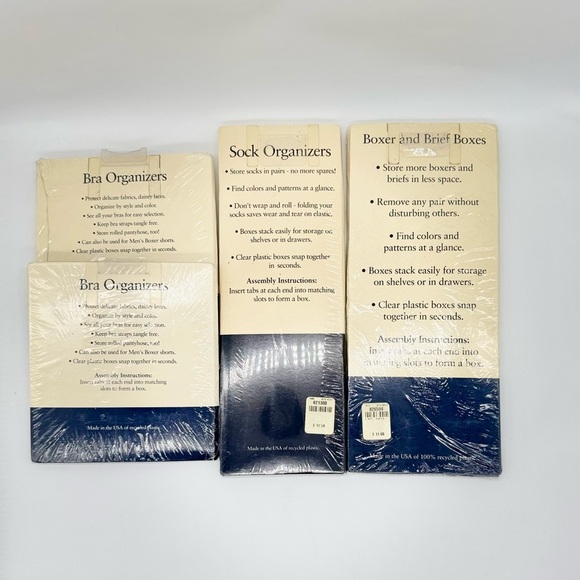 NWT HOLD EVERYTHING Assorted Boxer/Briefs, Sock and Bra Organizers. - Picture 2 of 3